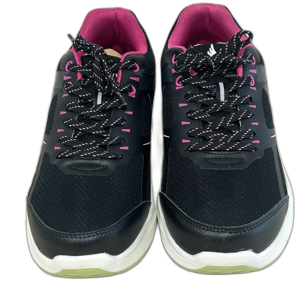 Walk Hero Sneakers Shoes Women’s Size 11.5 Black Pink Arch Support Wide Toe Box